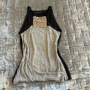 Yigal Azrouel racer back jeweled top